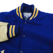 Load image into Gallery viewer, Whitesville Plain Varsity Jacket Men's Letterman Jacket Melton Leather Award Jacket WV14904 C/#126 Royal Blue x Cream