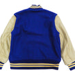 Load image into Gallery viewer, Whitesville Plain Varsity Jacket Men's Letterman Jacket Melton Leather Award Jacket WV14904 C/#126 Royal Blue x Cream