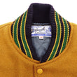 Load image into Gallery viewer, Whitesville Plain Varsity Jacket Men's Letterman Jacket Melton Leather Award Jacket WV14904 C/#156 Gold x Black