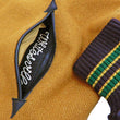 Load image into Gallery viewer, Whitesville Plain Varsity Jacket Men's Letterman Jacket Melton Leather Award Jacket WV14904 C/#156 Gold x Black