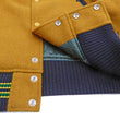 Load image into Gallery viewer, Whitesville Plain Varsity Jacket Men's Letterman Jacket Melton Leather Award Jacket WV14904 C/#156 Gold x Black