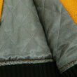 Load image into Gallery viewer, Whitesville Plain Varsity Jacket Men's Letterman Jacket Melton Leather Award Jacket WV14904 C/#156 Gold x Black