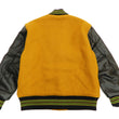 Load image into Gallery viewer, Whitesville Plain Varsity Jacket Men's Letterman Jacket Melton Leather Award Jacket WV14904 C/#156 Gold x Black