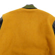 Load image into Gallery viewer, Whitesville Plain Varsity Jacket Men's Letterman Jacket Melton Leather Award Jacket WV14904 C/#156 Gold x Black
