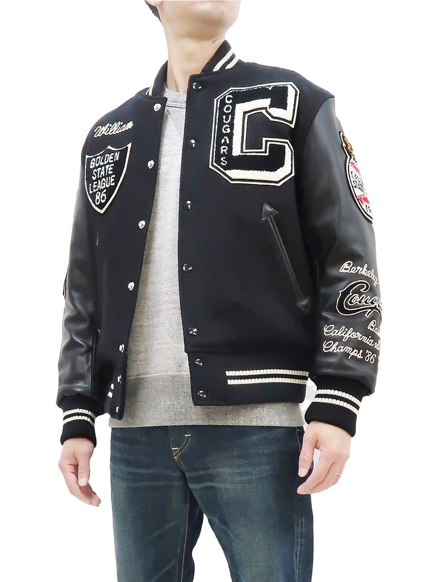 Whitesville Varsity Jacket Men's Letterman Jacket Melton x Leather