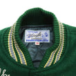 Load image into Gallery viewer, Whitesville Varsity Jacket Men's Letterman Jacket Melton x Leather Award Jacket WV15166 WV15166-145 Green x Gray MAVERICKS