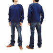 Load image into Gallery viewer, Whitesville Plain Sweatshirt Men's Loop-wheeled V-Insert Vintage Style WV67728 Navy-Blue