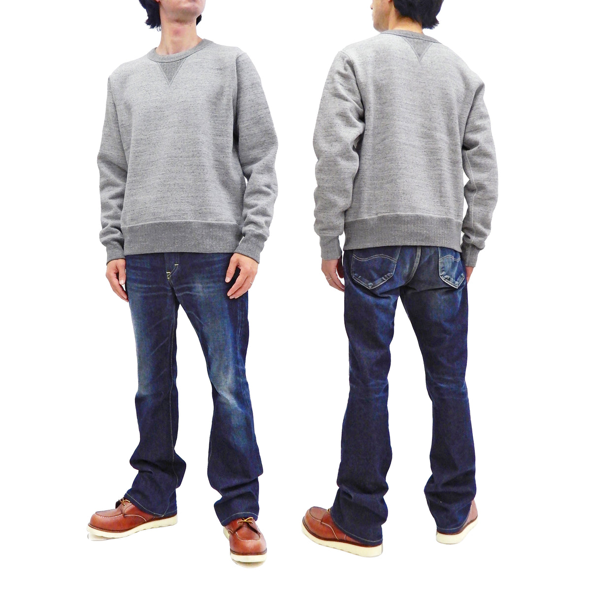 Buzz Rickson Flatlock Seam Crewneck Sweater - Gray