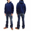 Load image into Gallery viewer, Whitesville Plain Pullover Hoodie Men's Solid Color Hooded Sweatshirt WV67729 Navy-Blue