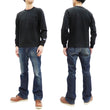 Load image into Gallery viewer, Whitesvill Plain T-shirt Men's Heavyweight Long Sleeve Pocket Tee WV68849 119 Black