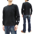 Load image into Gallery viewer, Whitesvill Plain T-shirt Men's Heavyweight Long Sleeve Pocket Tee WV68849 119 Black