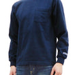 Load image into Gallery viewer, Whitesvill Plain T-shirt Men's Heavyweight Long Sleeve Pocket Tee WV68849 128 Dark-Blue