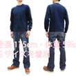 Load image into Gallery viewer, Whitesvill Plain T-shirt Men's Heavyweight Long Sleeve Pocket Tee WV68849 128 Dark-Blue