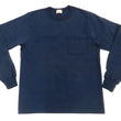 Load image into Gallery viewer, Whitesvill Plain T-shirt Men's Heavyweight Long Sleeve Pocket Tee WV68849 128 Dark-Blue