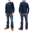 Load image into Gallery viewer, Whitesvill Plain T-shirt Men's Heavyweight Long Sleeve Pocket Tee WV68849 128 Dark-Blue