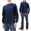 Load image into Gallery viewer, Whitesvill Plain T-shirt Men's Heavyweight Long Sleeve Pocket Tee WV68849 128 Dark-Blue