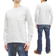 Load image into Gallery viewer, Whitesvill Plain T-shirt Men's Heavyweight Long Sleeve Pocket Tee WV68849 105 Off-white