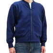 Load image into Gallery viewer, Whitesville Full-zip Sweatshirt No Hood with thermal lining Men's Waffle Lined Plain Zippered Sweatshirt Jacket WV69035 128 Navy-Blue