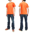 Load image into Gallery viewer, Whitesvill Plain T-shirt with Rib Side Panels Men's Heavyweight Short Sleeve Tee WV78930 159 Orange