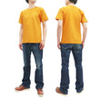 Load image into Gallery viewer, Whitesvill Plain T-shirt with Rib Side Panels Men's Heavyweight Short Sleeve Tee WV78930 156 Gold