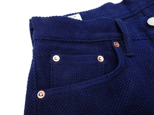 Studio D'Artisan Deep Indigo Selvedge Sashiko Jeans - 14 oz - Regular Straight - Button Fly - Made in Japan (SDA 1907 One Wash)