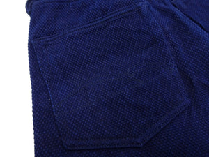 Studio D'Artisan Deep Indigo Selvedge Sashiko Jeans - 14 oz - Regular Straight - Button Fly - Made in Japan (SDA 1907 One Wash)