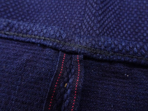 Studio D'Artisan Deep Indigo Selvedge Sashiko Jeans - 14 oz - Regular Straight - Button Fly - Made in Japan (SDA 1907 One Wash)