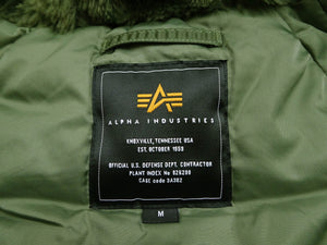 Alpha Industries N-3B Parka 20094 Men's Modern Fit Military Inspired Thigh-Length Padded Nylon Hooded Coat Jacket 20094-503 Vintage-Green