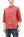 Pherrow's Linen 3/4 Sleeve Shirt Men's Casual Plain Button Up Shirt with Button-Down Collar Pherrows 24S-P7BD1 Salmon