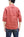 Pherrow's Linen 3/4 Sleeve Shirt Men's Casual Plain Button Up Shirt with Button-Down Collar Pherrows 24S-P7BD1 Salmon
