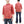 Pherrow's Linen 3/4 Sleeve Shirt Men's Casual Plain Button Up Shirt with Button-Down Collar Pherrows 24S-P7BD1 Salmon