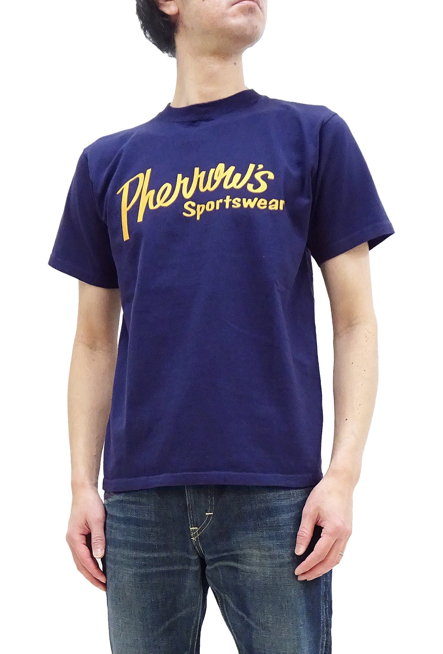 Pherrows T-Shirt Men's Short Sleeve Graphic Print Brand Logo Tee