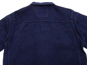 Studio D'artisan Men's 14 oz Selvedge Sashiko Jacket - Type II Style - Deep Indigo One Wash - Made in Japan (SDA 4619)