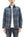 Studio D'Artisan Men's Heavyweight Jacquard Work Shirt, Sashiko Stitch Boro/Noragi-Inspired Slub Plaid, 100% Cotton, Made in Japan (SDA 5651 Blue)