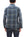 Studio D'Artisan Men's Heavyweight Jacquard Work Shirt, Sashiko Stitch Boro/Noragi-Inspired Slub Plaid, 100% Cotton, Made in Japan (SDA 5651 Blue)