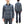 Studio D'Artisan Men's Heavyweight Jacquard Work Shirt, Sashiko Stitch Boro/Noragi-Inspired Slub Plaid, 100% Cotton, Made in Japan (SDA 5651 Blue)