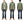 Studio D'Artisan Men's Heavyweight Jacquard Work Shirt, Sashiko Stitch Boro/Noragi-Inspired Slub Plaid, 100% Cotton, Made in Japan (SDA 5651 Green)