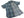 Studio D'artisan Men's Noragi-Style Sashiko Jacquard Short Sleeve Shirt, Boro-Inspired Heavyweight Japanese Workwear Button-Up Shirt, Made in Japan (SDA 5657, Blue)