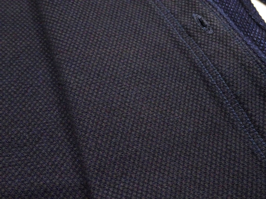 Studio D'artisan Indigo Sashiko Shirt SDA Men's Casual Long Sleeve Sashiko Dobby Button Up Work Shirt 5713