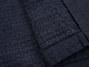 Studio D'Artisan Indigo Dobby Camp Collar Shirt - Men's Short Sleeve Casual Shirt with Relaxed Resort-Style Design - 5724 Deep-Indigo