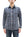 Studio D'Artisan Men's Indigo Plaid Long Sleeve Work Shirt Noragi Boro Sashiko Inspired Made in Japan (SDA 5737)