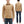 Studio D'Artisan Men's 12oz Fox Cotton Long Sleeve Work Shirt - Naturally Colored Brown Organic Twill, Undyed, Made in Japan (SDA 5740)