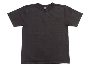 Studio D'artisan Plain T-Shirt Made from Heavyweight Loopwheeled Jersey Fabric Men's Tsuri-Ami Short Sleeve Tee 9913 Charcoal Black (Faded Black)