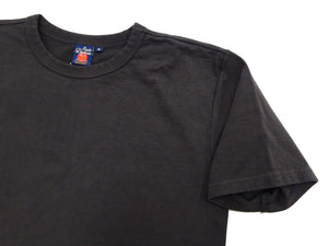 Studio D'artisan Plain T-Shirt Made from Heavyweight Loopwheeled Jersey Fabric Men's Tsuri-Ami Short Sleeve Tee 9913 Charcoal Black (Faded Black)