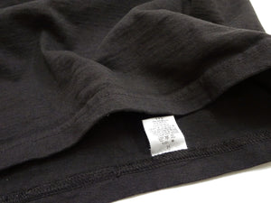 Studio D'artisan Plain T-Shirt Made from Heavyweight Loopwheeled Jersey Fabric Men's Tsuri-Ami Short Sleeve Tee 9913 Charcoal Black (Faded Black)