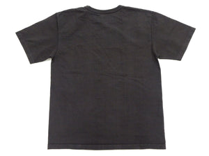 Studio D'artisan Plain T-Shirt Made from Heavyweight Loopwheeled Jersey Fabric Men's Tsuri-Ami Short Sleeve Tee 9913 Charcoal Black (Faded Black)