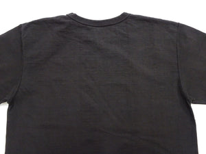 Studio D'artisan Plain T-Shirt Made from Heavyweight Loopwheeled Jersey Fabric Men's Tsuri-Ami Short Sleeve Tee 9913 Charcoal Black (Faded Black)