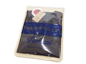 Studio D'artisan Plain T-Shirt Made from Heavyweight Loopwheeled Jersey Fabric Men's Tsuri-Ami Short Sleeve Tee 9913 Charcoal Black (Faded Black)
