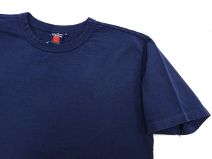 Studio D'artisan Plain T-Shirt Made from Heavyweight Loopwheeled Jersey Fabric Men's Tsuri-Ami Short Sleeve Tee 9913 Navy-Blue