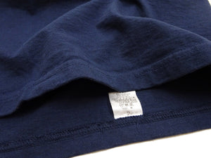 Studio D'artisan Plain T-Shirt Made from Heavyweight Loopwheeled Jersey Fabric Men's Tsuri-Ami Short Sleeve Tee 9913 Navy-Blue